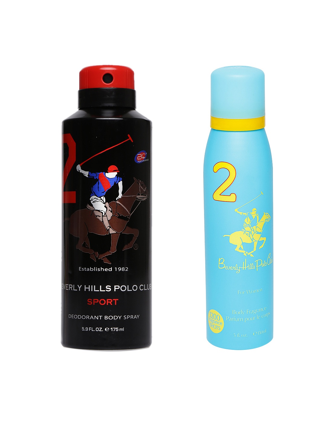 

Beverly Hills Polo Club Unisex Pack of 2 Deodorants, Black