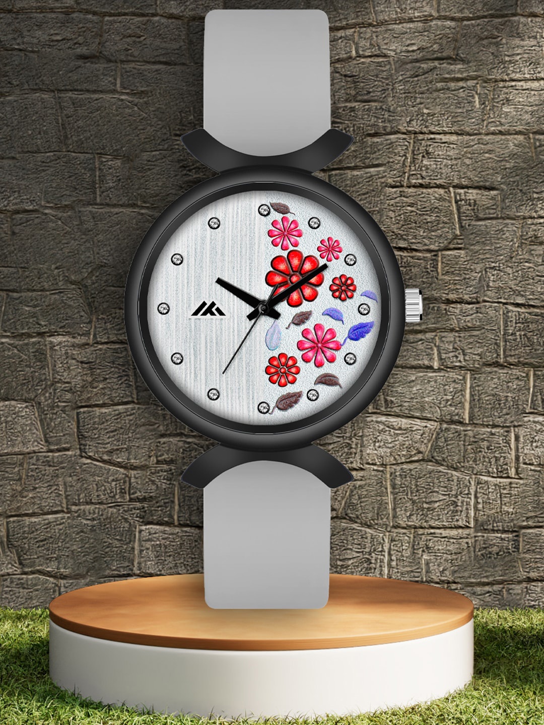 

Shocknshop Women Printed Dial & Grey Leather Straps Analogue Watch MT528