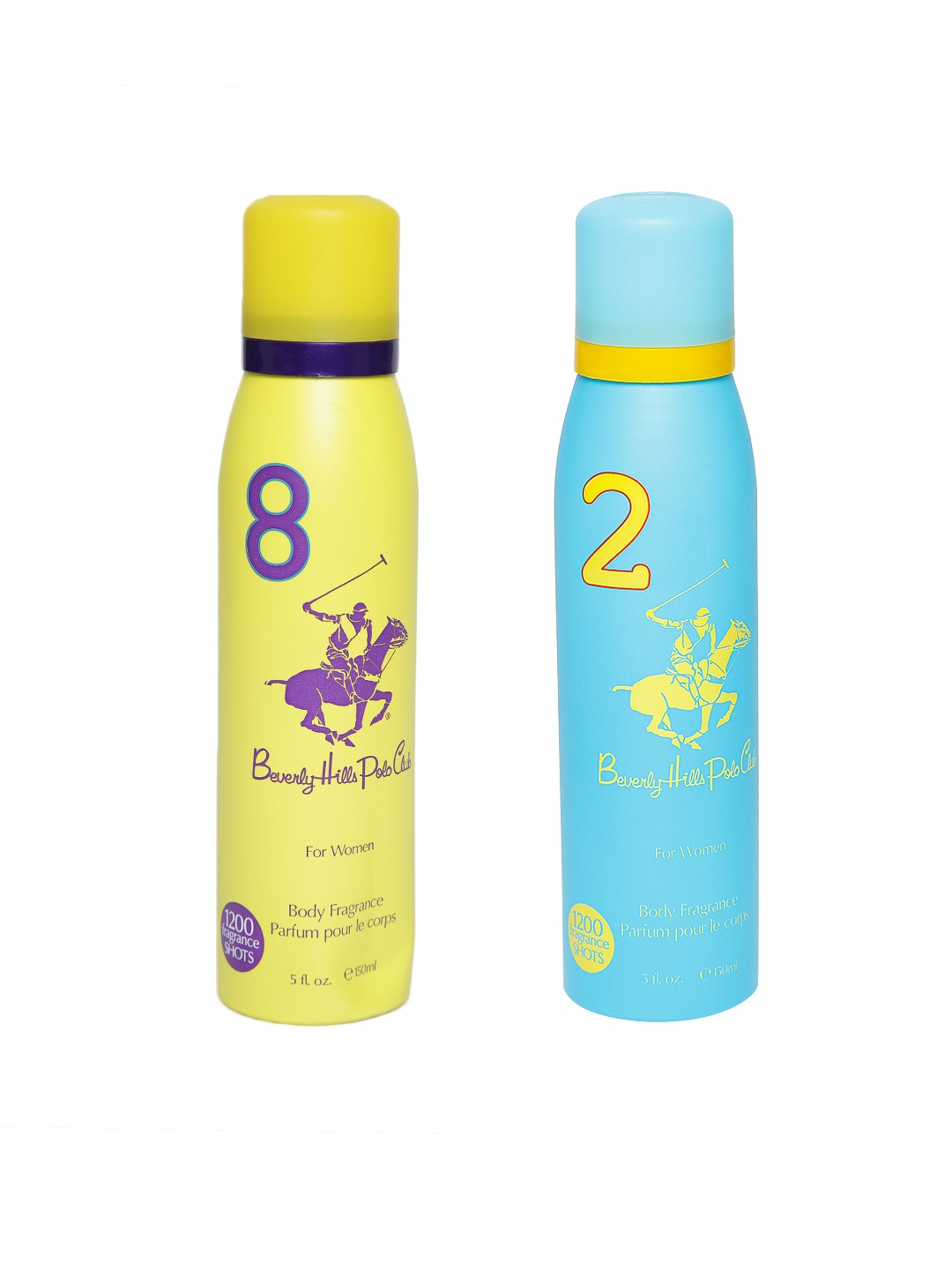 

Beverly Hills Polo Club Women Pack of 2 Deodorants, Yellow