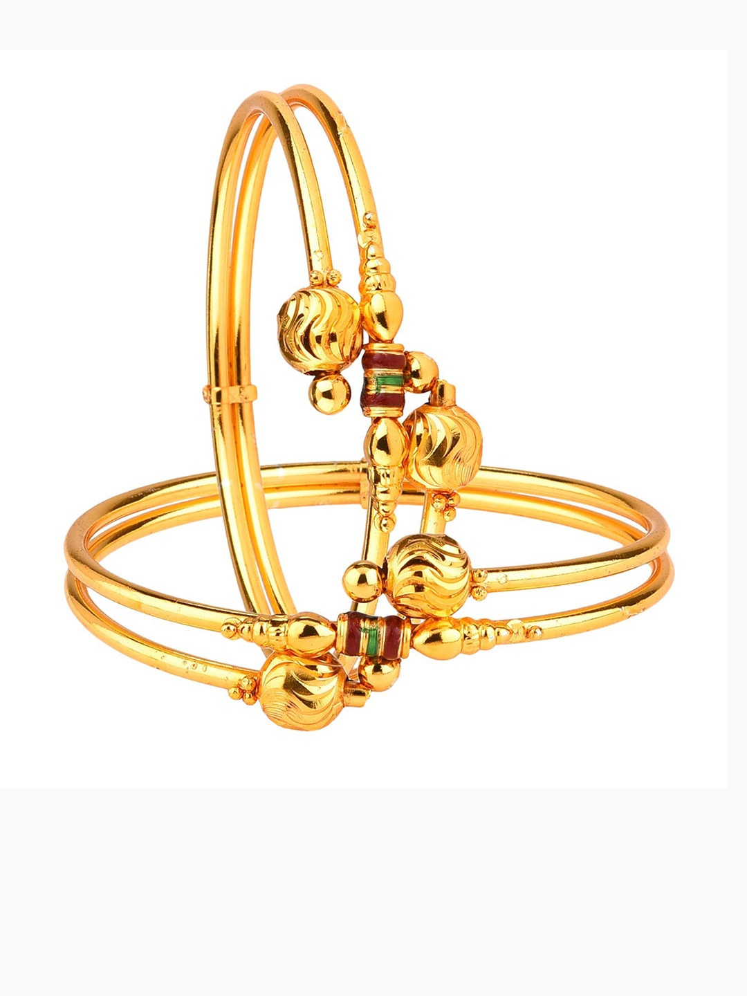 

The Pari Set Of 2 Gold-Plated Bangles