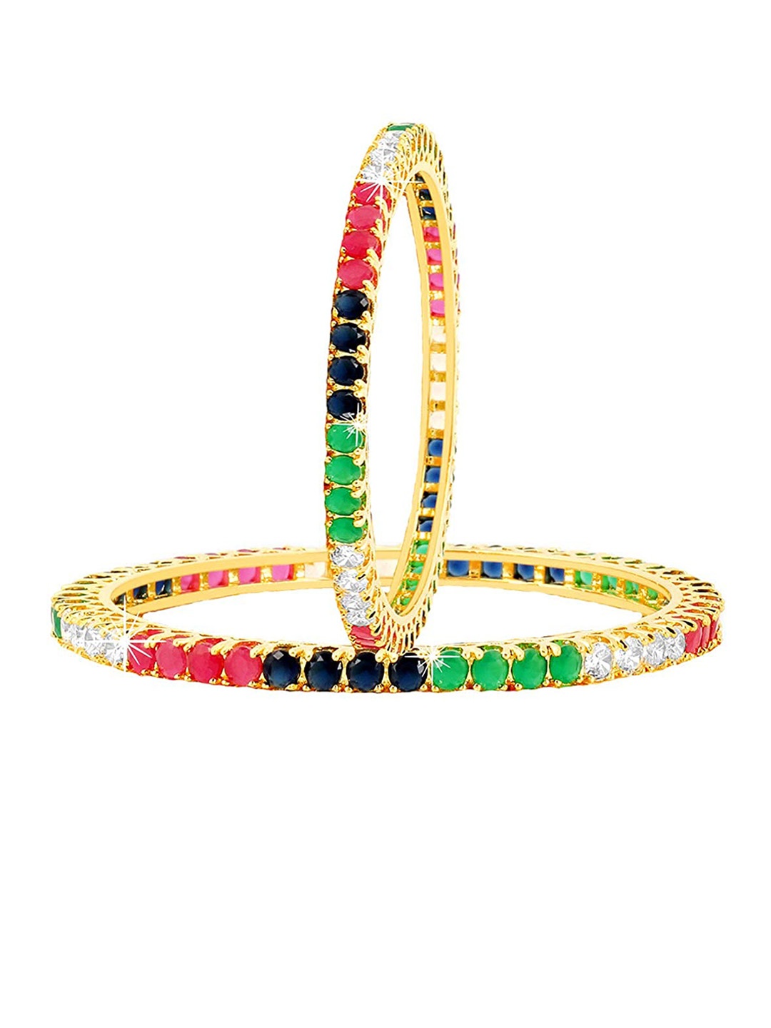 

The Pari Set Of 2 Gold-Plated AD-Studded Bangles