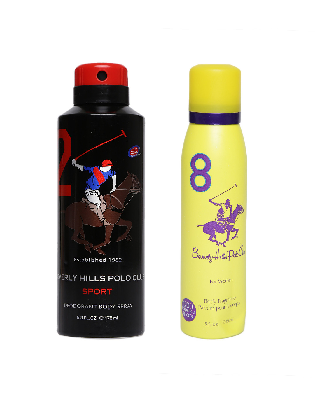 

Beverly Hills Polo Club Unisex Pack of 2 Deodorants, Black