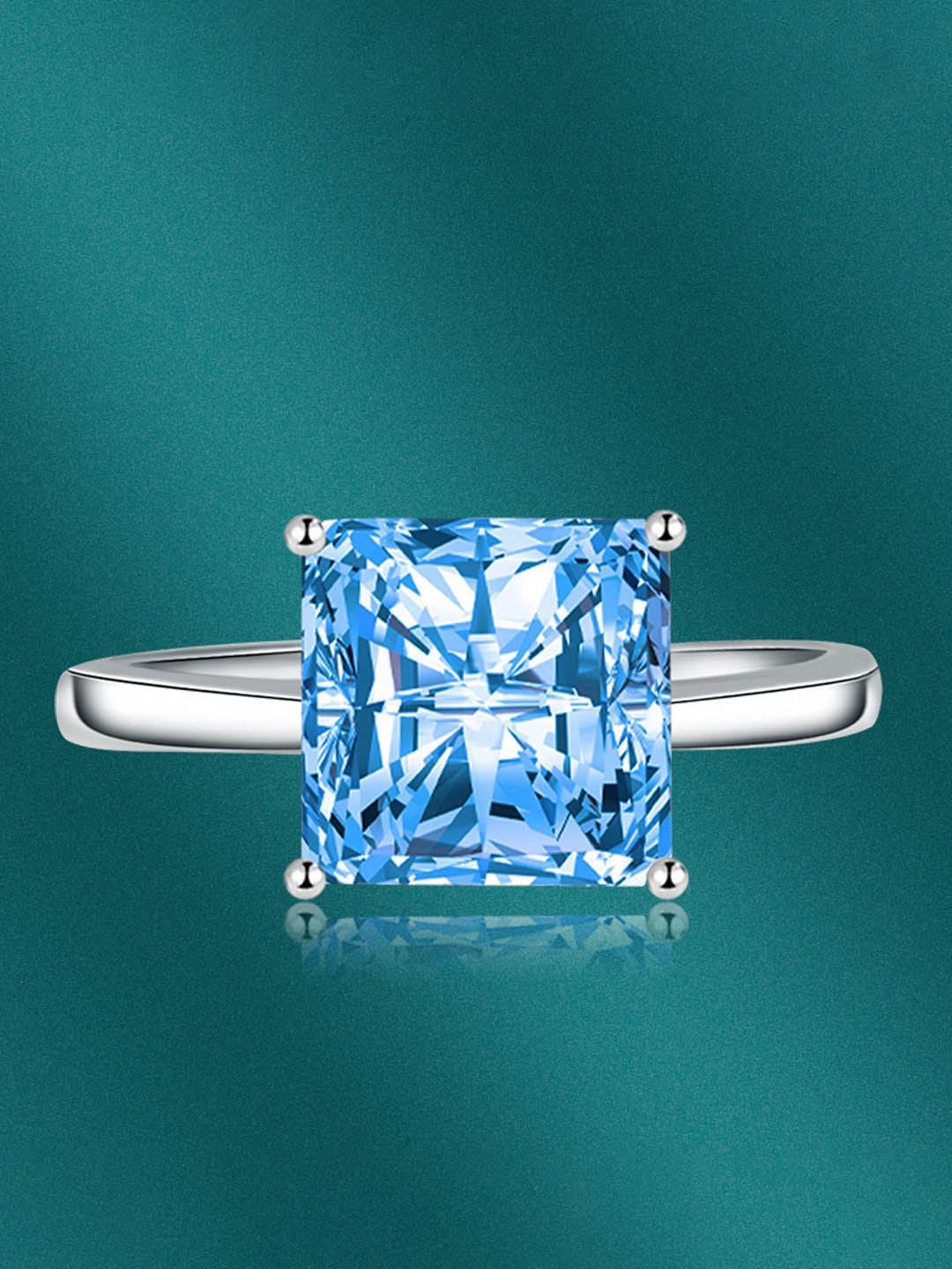 

Designs & You Silver-Plated CZ-Studded Adjustable Finger Ring