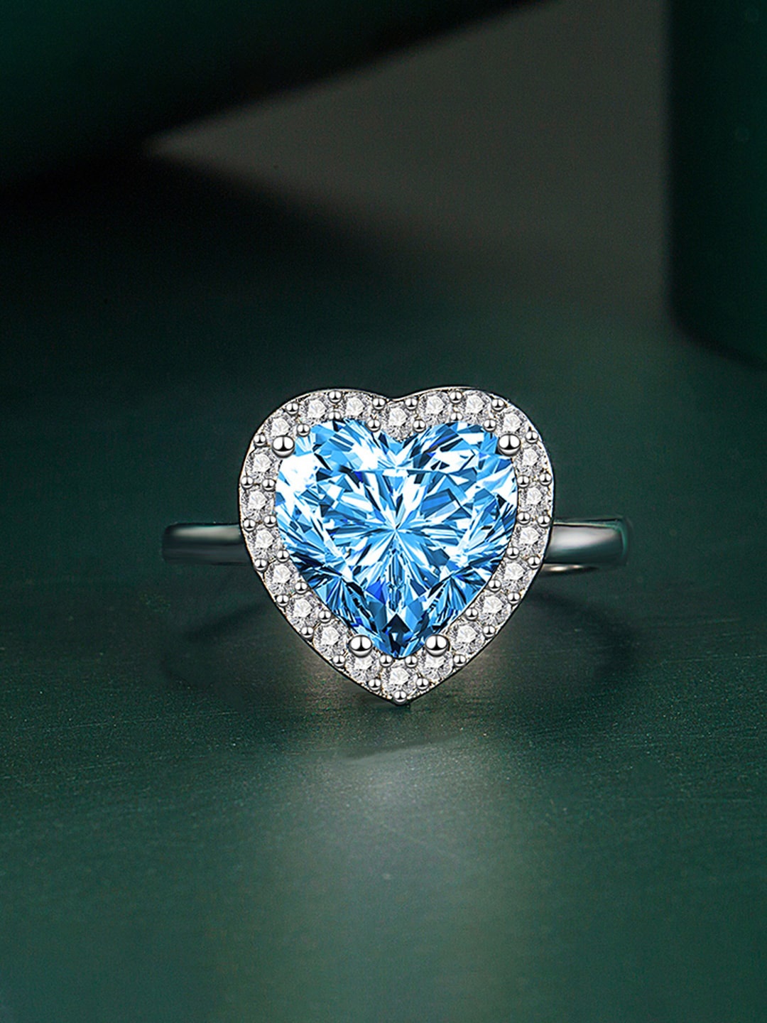 

Designs & You Silver-Plated Cubic Zirconia-Studded Adjustable Finger Ring