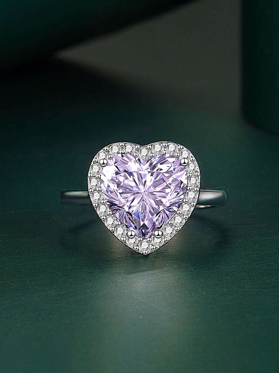 

Designs & You Silver-Plated CZ-Studded Adjustable Finger Ring