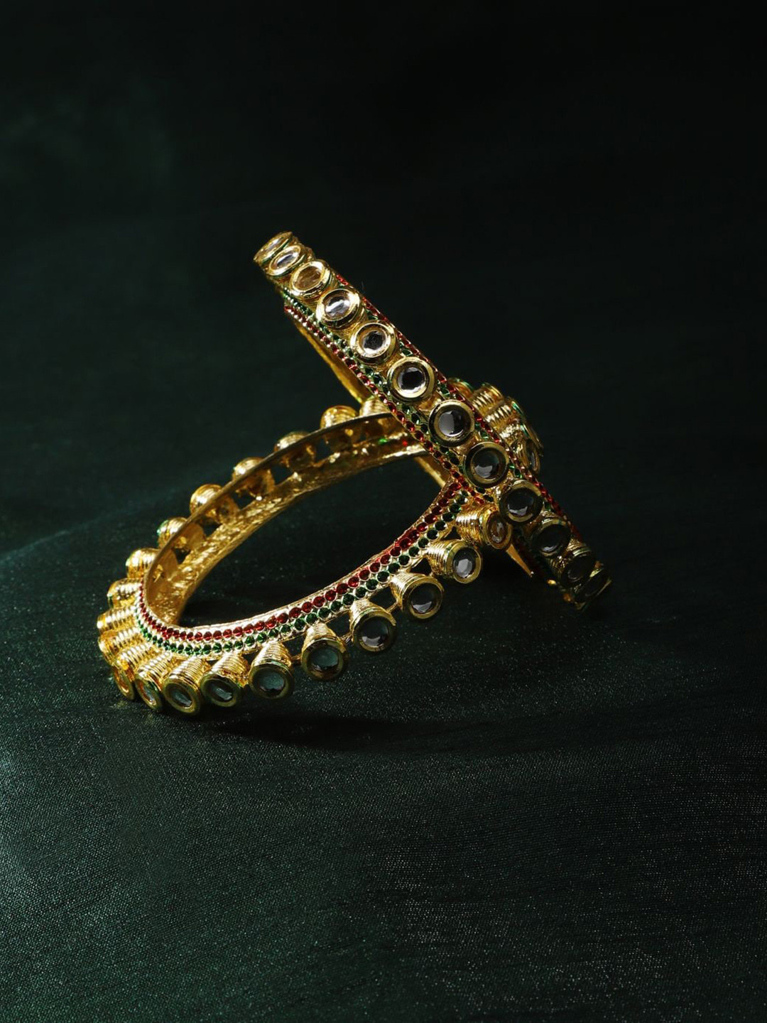 

The Pari Set Of 2 Gold-plated Kundan-studded Bangles