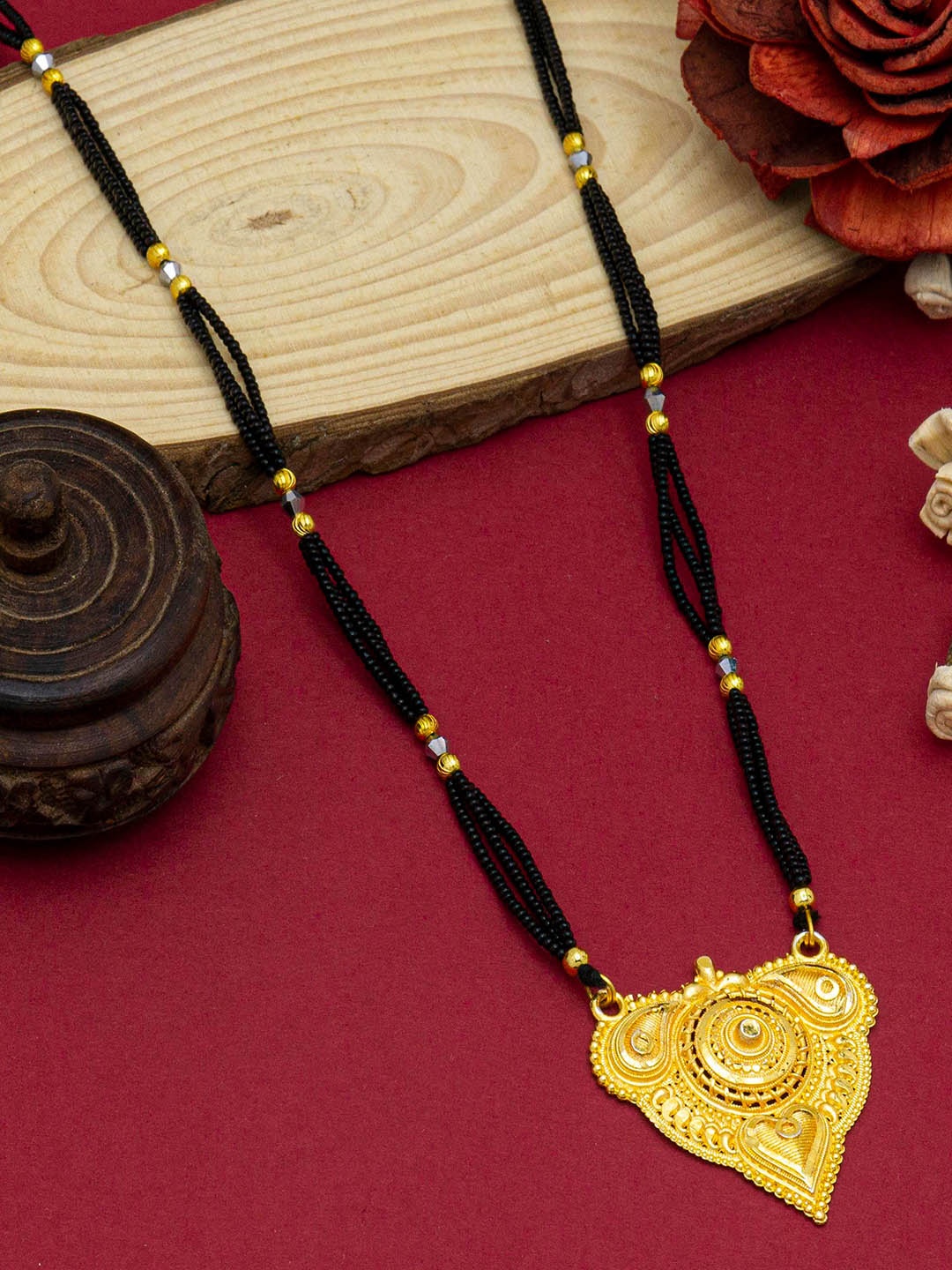 

Ramdev Art Fashion Jwellery Gold-plated Beaded Mangalsutra