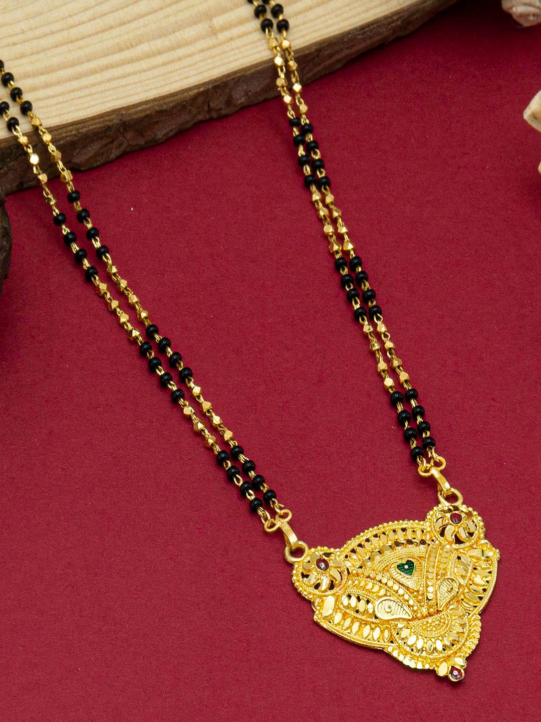 

Ramdev Art Fashion Jwellery Gold-plated Beaded Mangalsutra