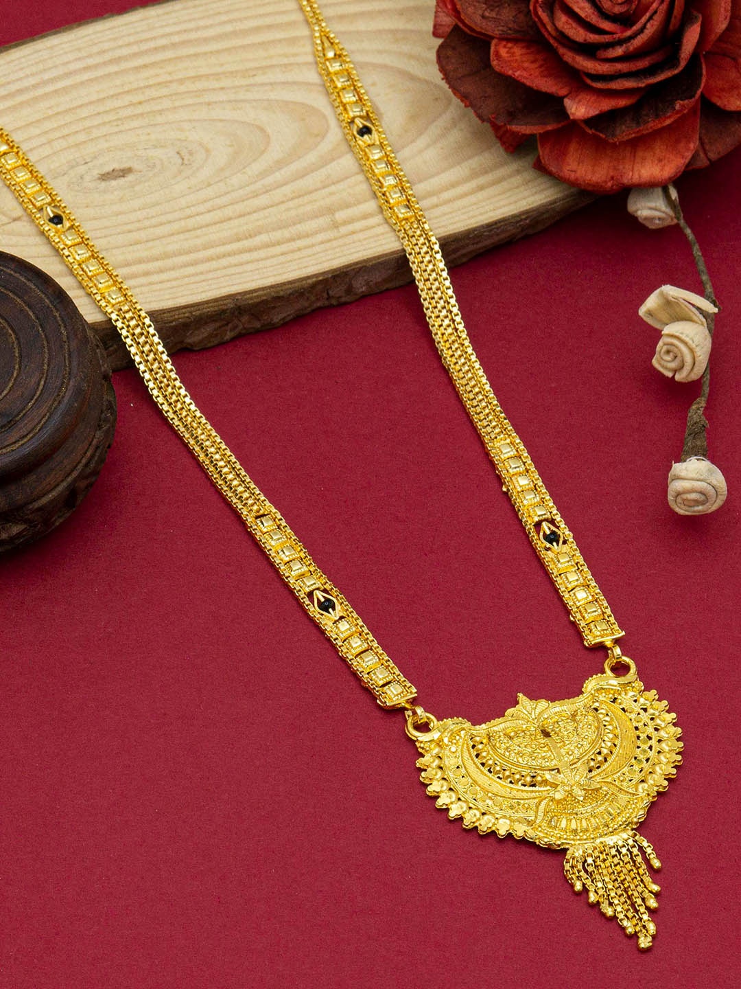 

Ramdev Art Fashion Jwellery Gold-plated Beaded Mangalsutra