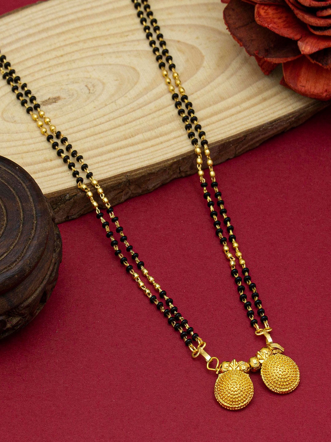 

Ramdev Art Fashion Jwellery Gold-Plated Beaded Mangalsutra