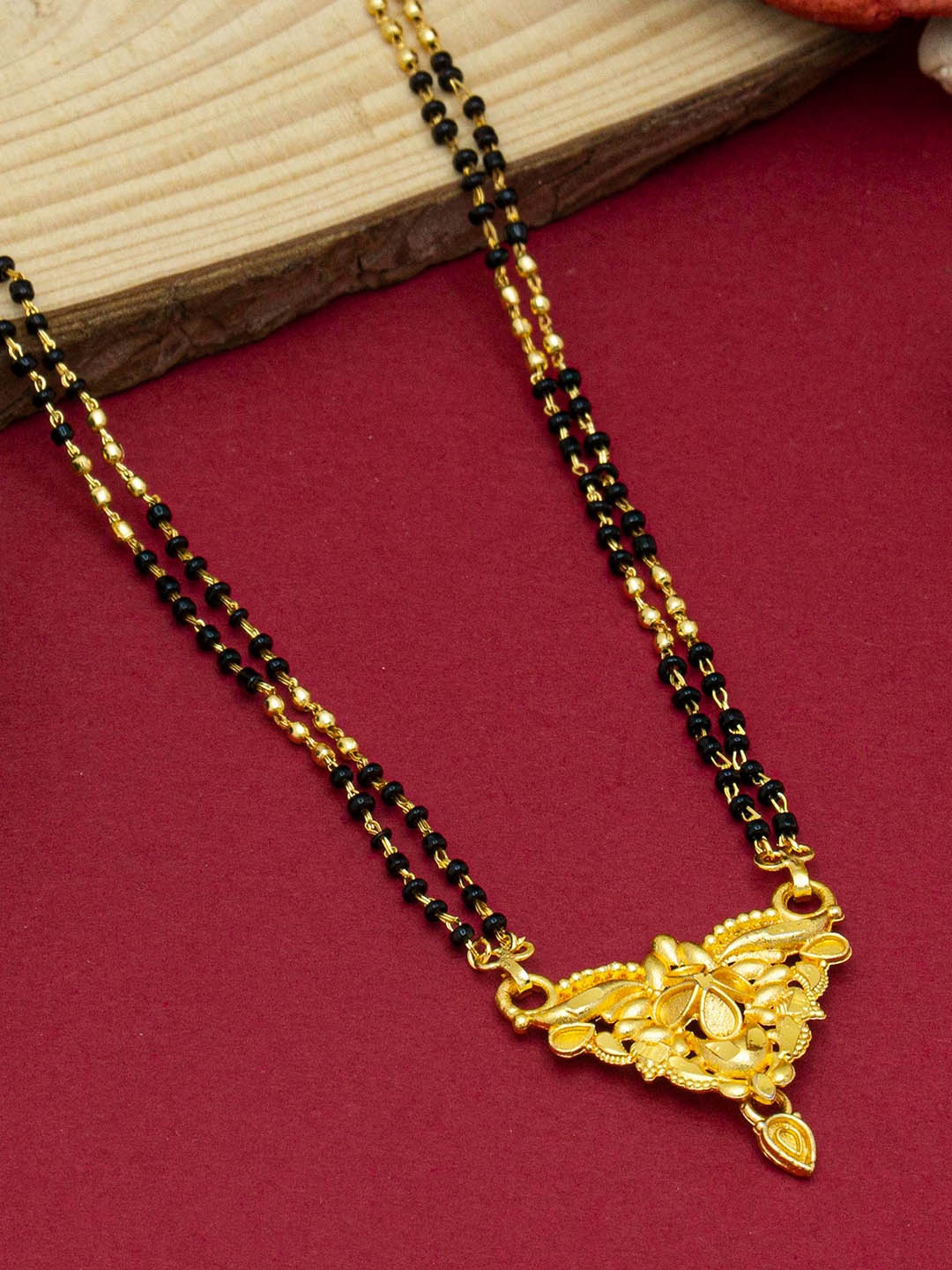 

Ramdev Art Fashion Jwellery Gold-Plated Beaded Mangalsutra