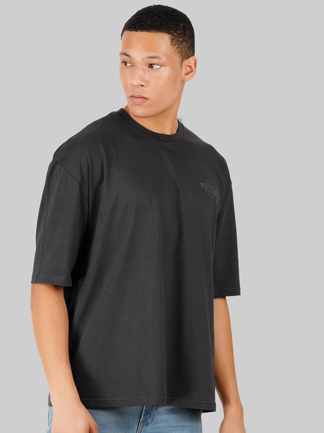 

Roadster Men Pure Cotton OversizedTshirt, Grey