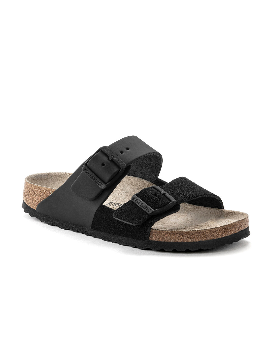 

Birkenstock Unisex Arizona Split Narrow Width Natural Suede Two-strap Comfort Sandals, Black