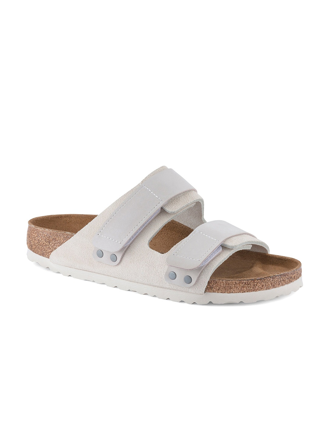 

Birkenstock Unisex Uji Regular Width Suede Two-Strap Comfort Sandals, White