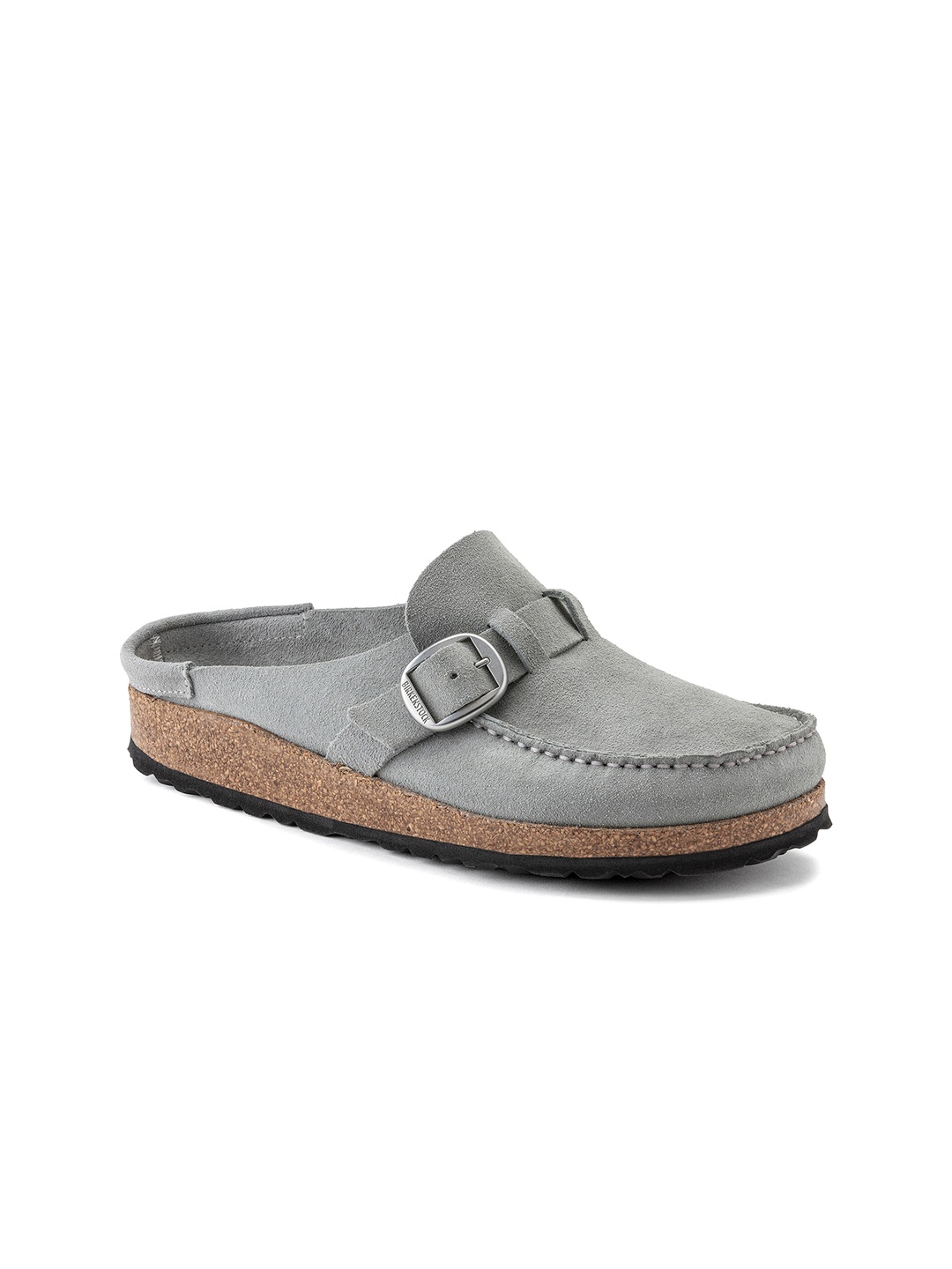 

Birkenstock Women Buckley Shearling Narrow Width Suede Leather Clogs, Grey