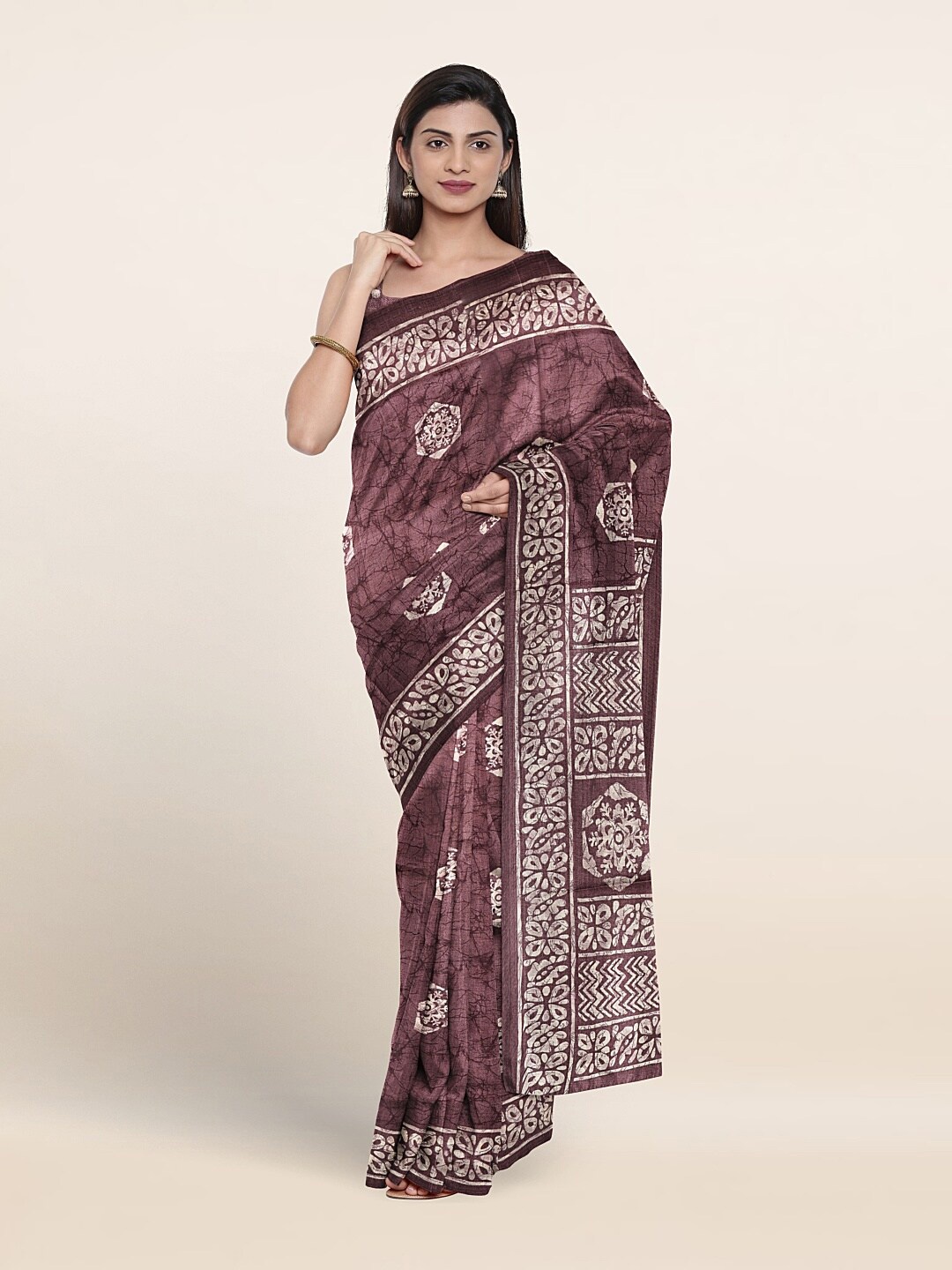 

Pothys Ethnic Motifs Printed Saree, Mauve