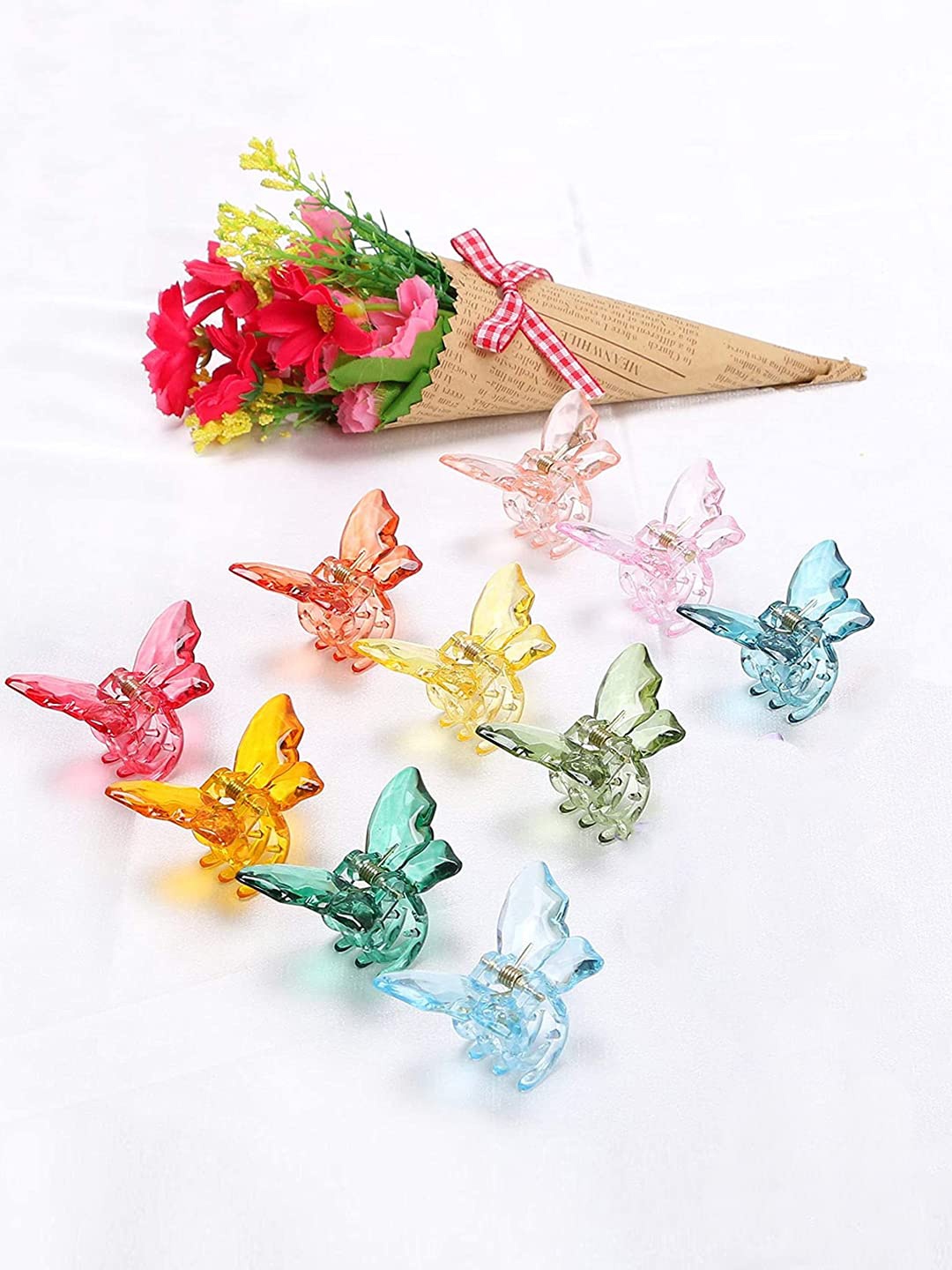 

CHRONEX Set Of 10 Butterfly Claw Clips, Assorted