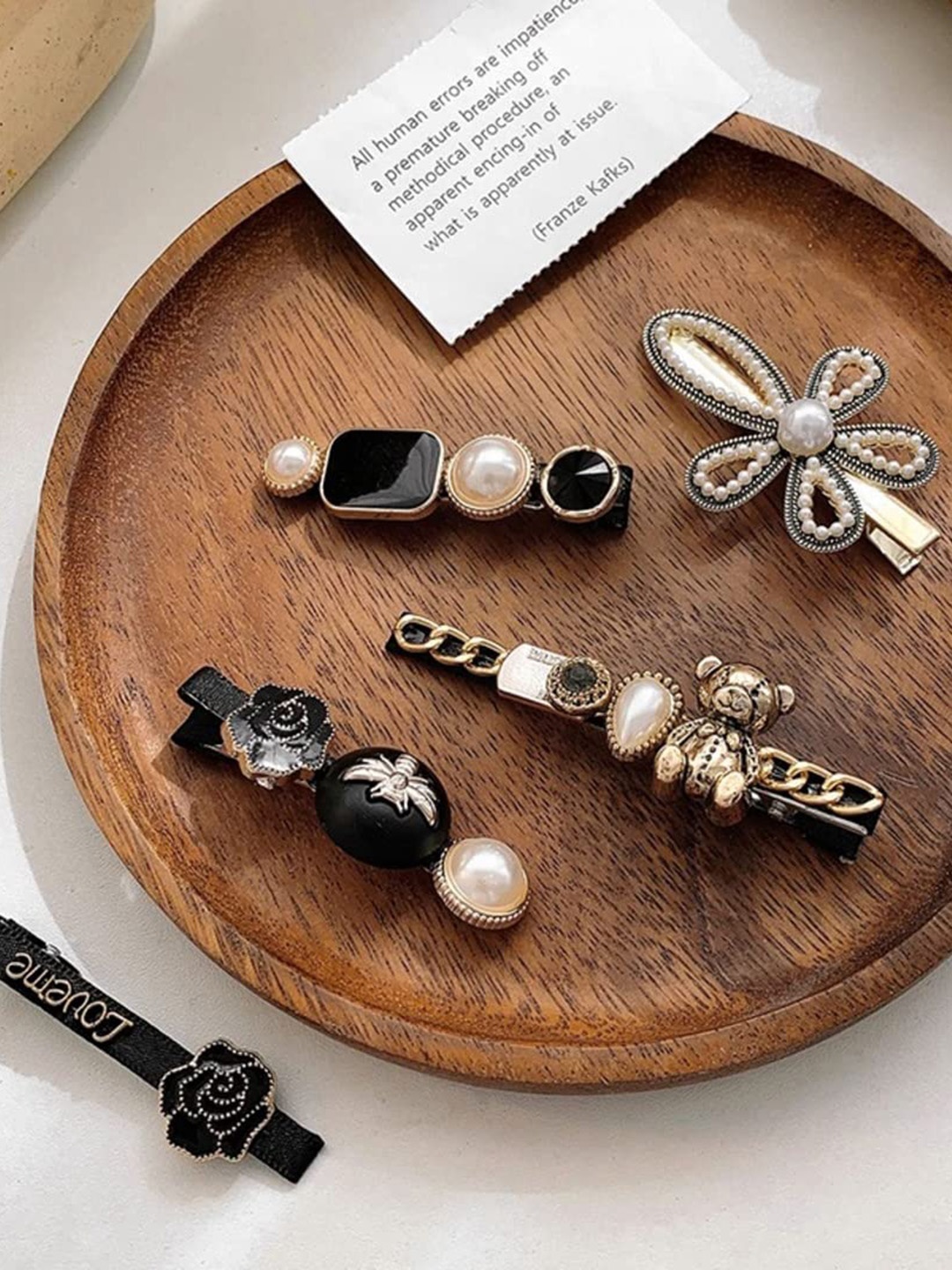 

CHRONEX Set Of 11 Embellished Metal Hair Clips, Assorted