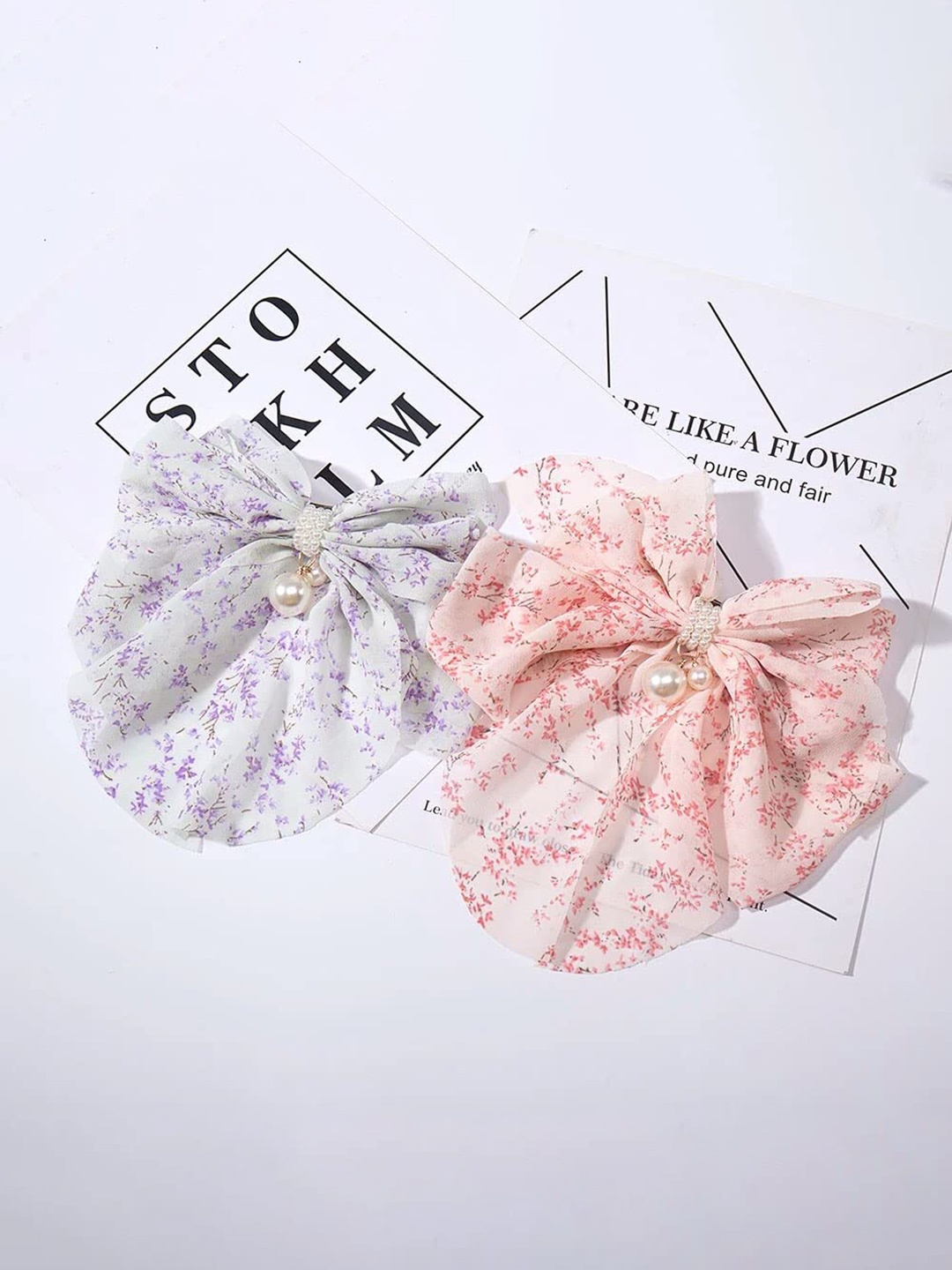 

CHRONEX Set of 4 Assorted Embellished Alligator Hair Clip