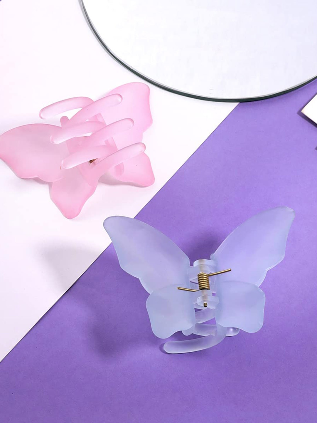 

CHRONEX Set of 2 Assorted Butterfly Claw Clips