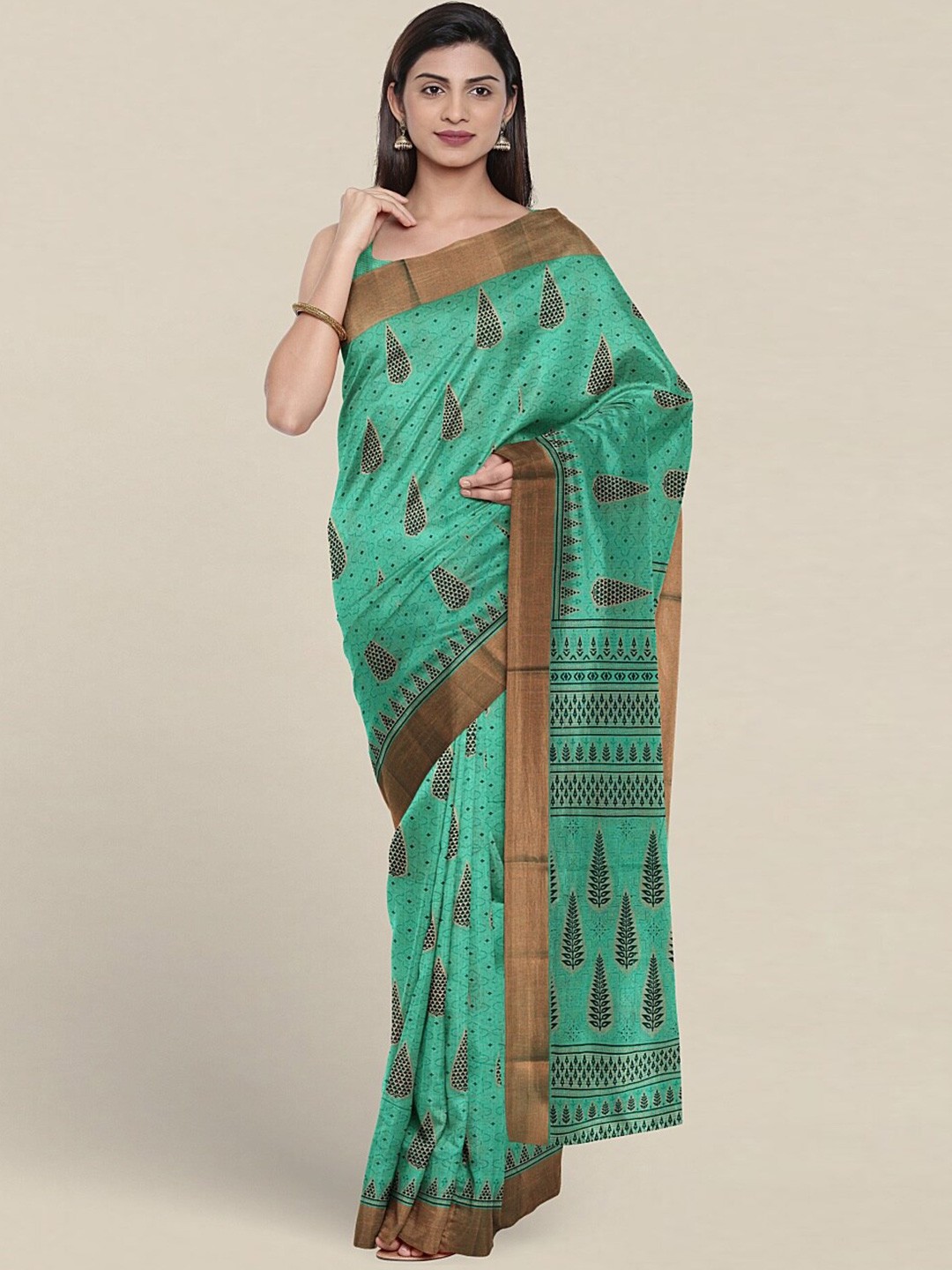

Pothys Ethnic Motifs Pure Cotton Saree, Green