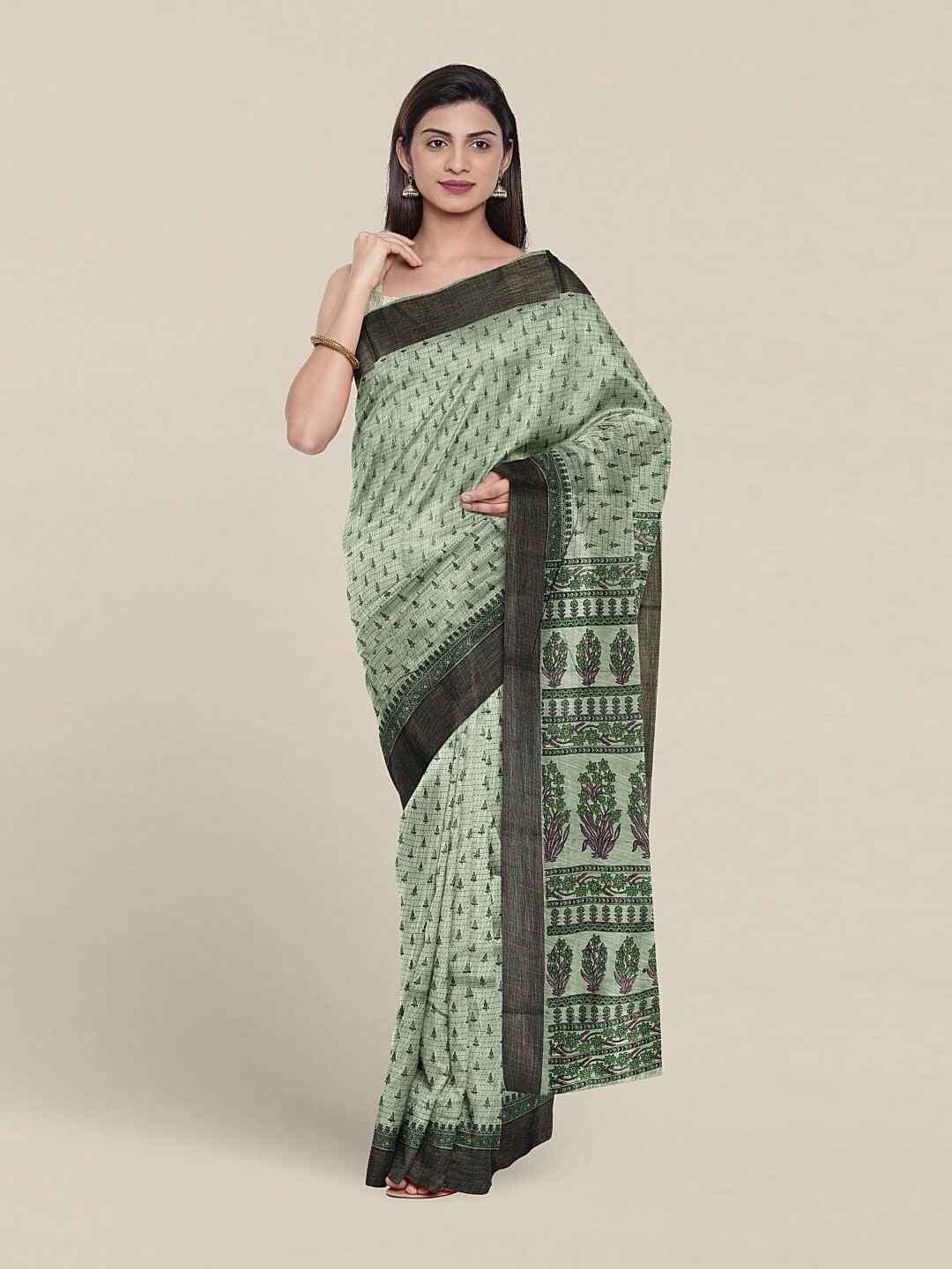 

Pothys Ethnic Motifs Pure Cotton Saree, Green