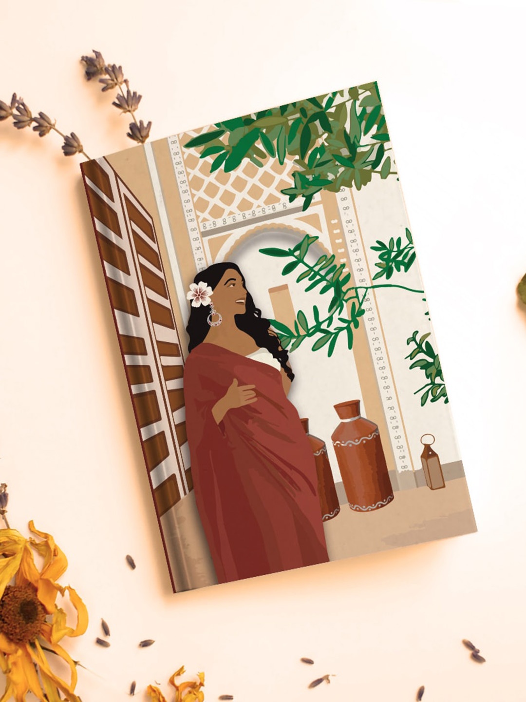 

Gathari Printed A5 Unruled Notebook - 200 pages, Beige