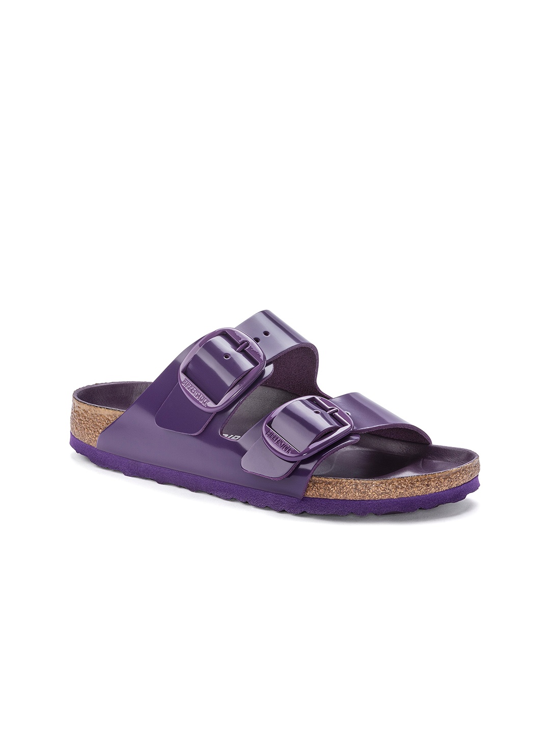 

Birkenstock Arizona Big Buckle Narrow Width Two-Strap Open Toe Flats, Purple