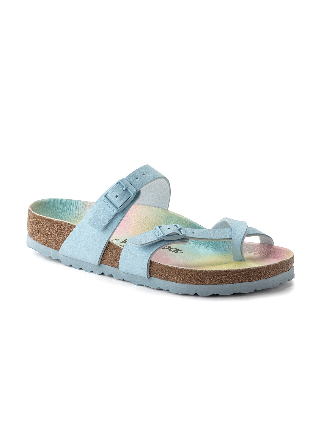 

Birkenstock Mayari Vegan Regular Width Multi-Strap One Toe Flats, Blue