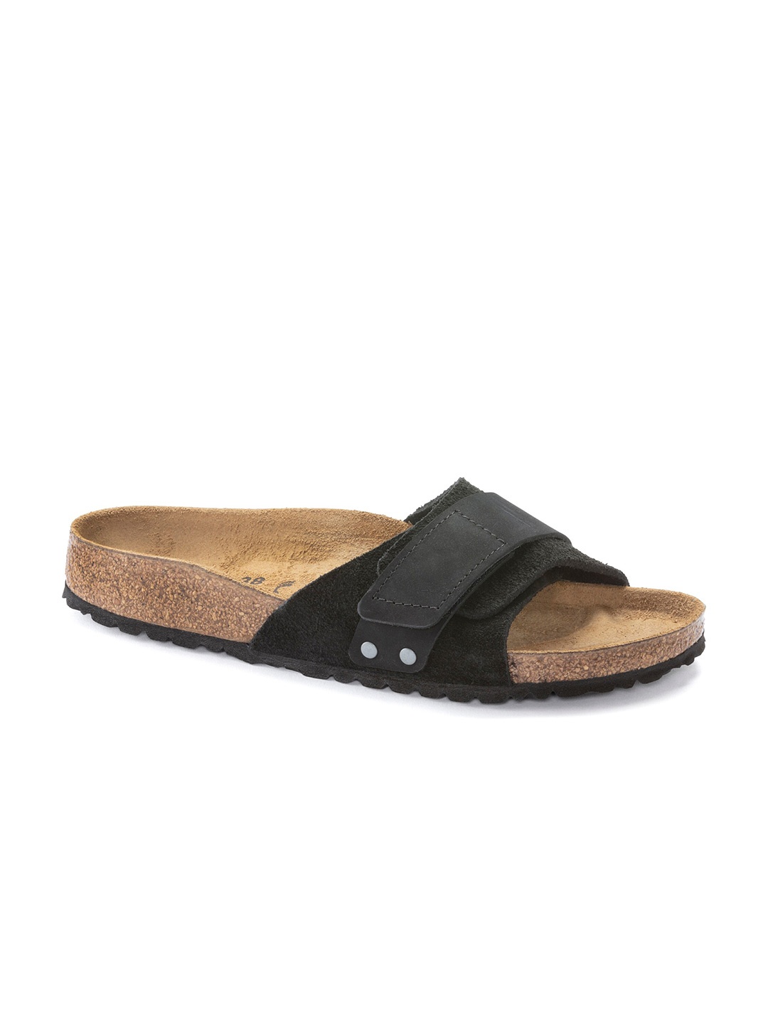 

Birkenstock Oita Black Narrow Width Suede Leather One-Strap Sandals