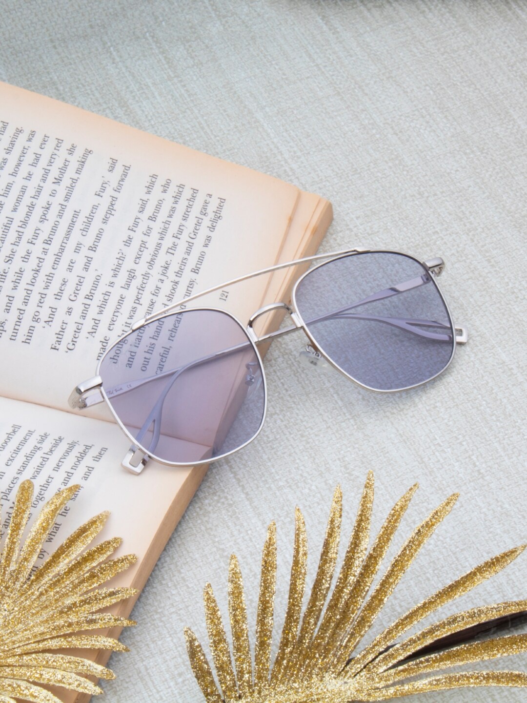 

Ted Smith Unisex Mirrored Lens Aviator Sunglasses with UV Protected Lens, Silver