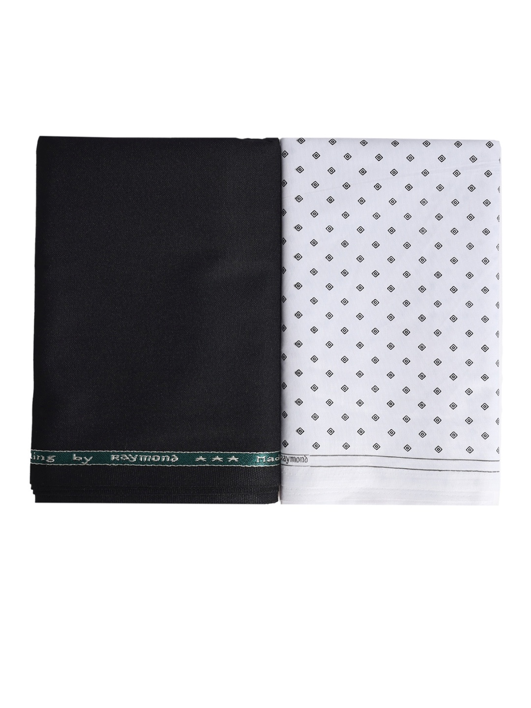 

Raymond Men Printed Cotton Shirt & Trouser Clothing Fabric, White