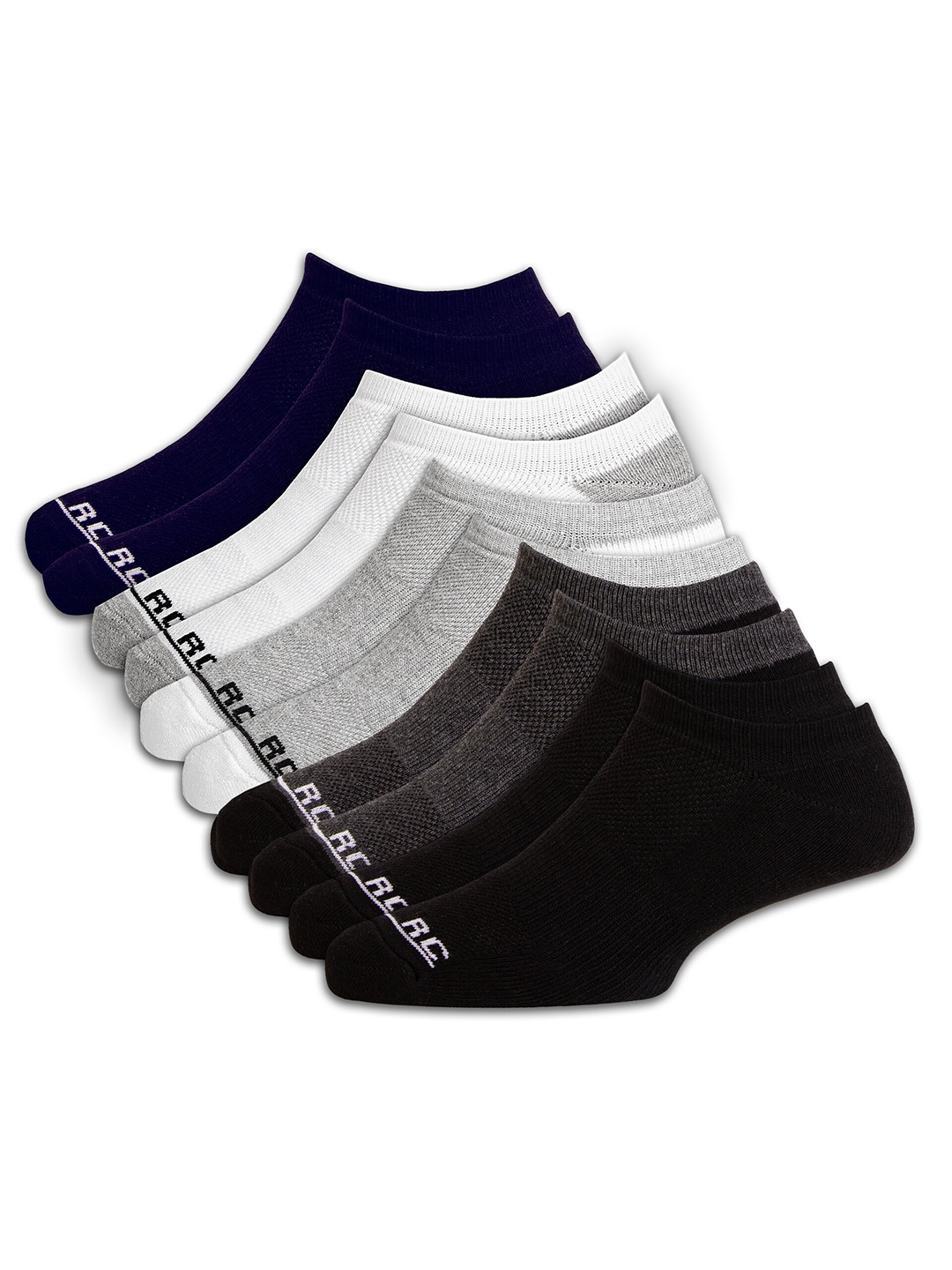 

RC. ROYAL CLASS Men Pack Of 5 Stretchable Ankle-Length Socks, Black