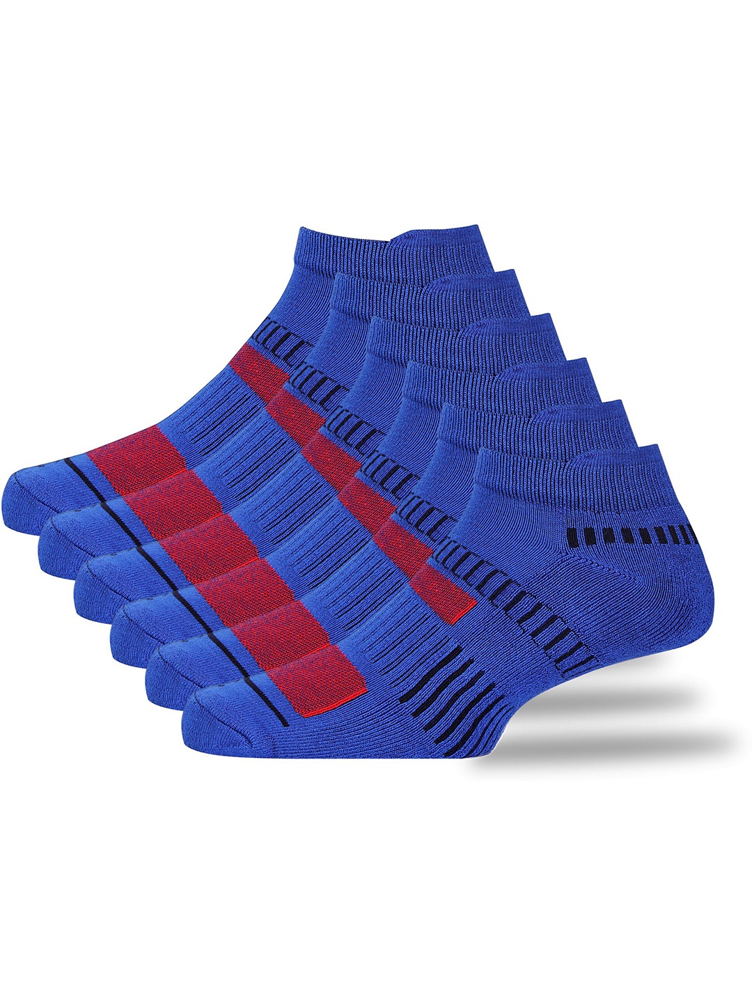 

RC. ROYAL CLASS Men Pack Of 3 Patterned Ankle-Length Socks, Blue