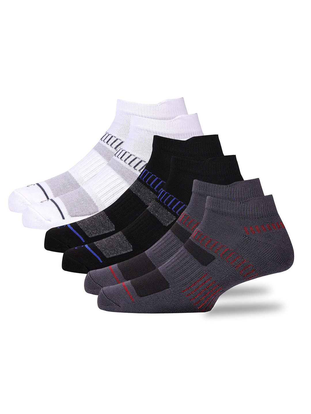 

RC. ROYAL CLASS Men Pack Of 3 Bamboo Ankle-Length Socks, White