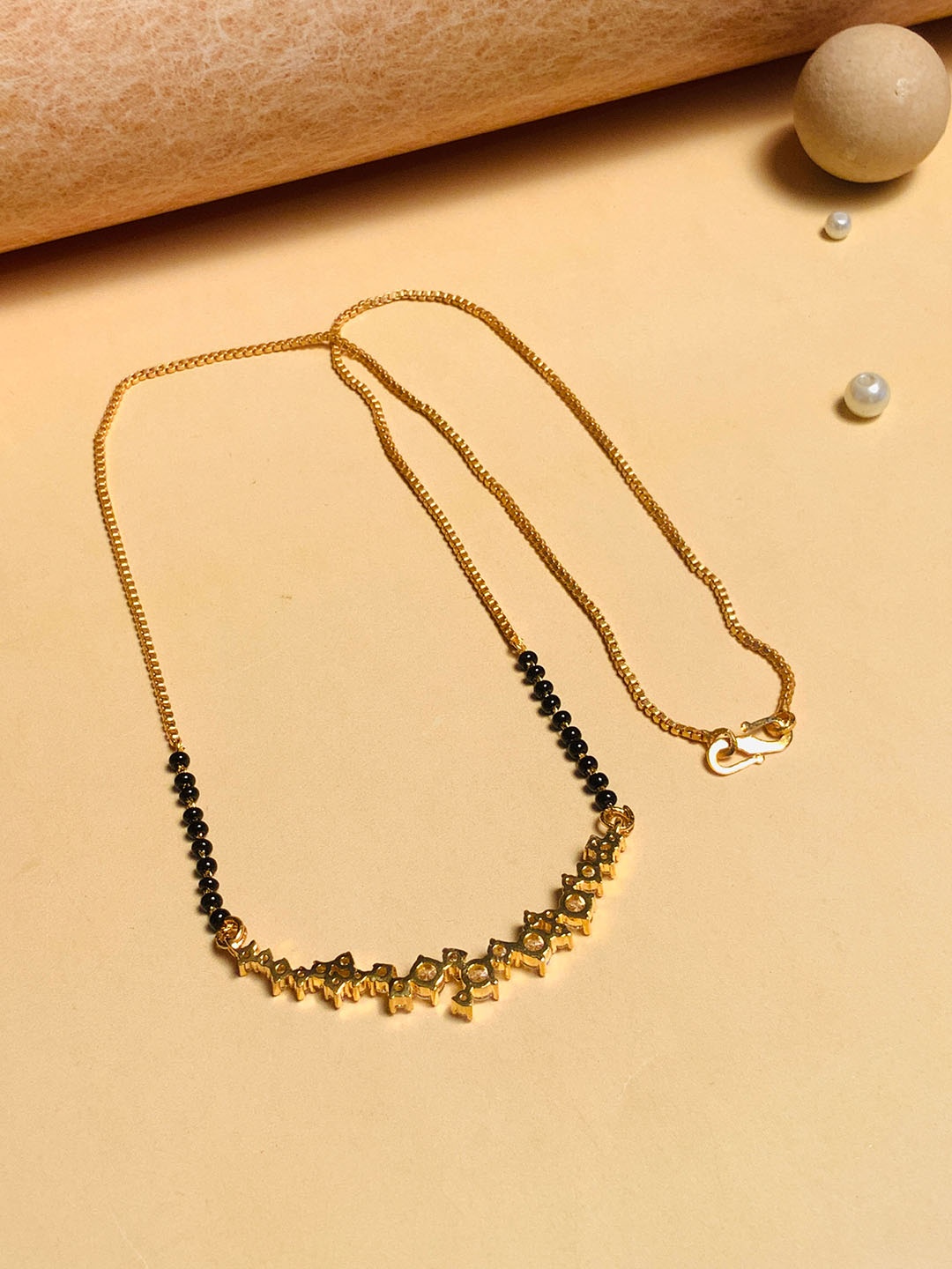 

ABDESIGNS Gold Plated & AD Studded Mangalsutra