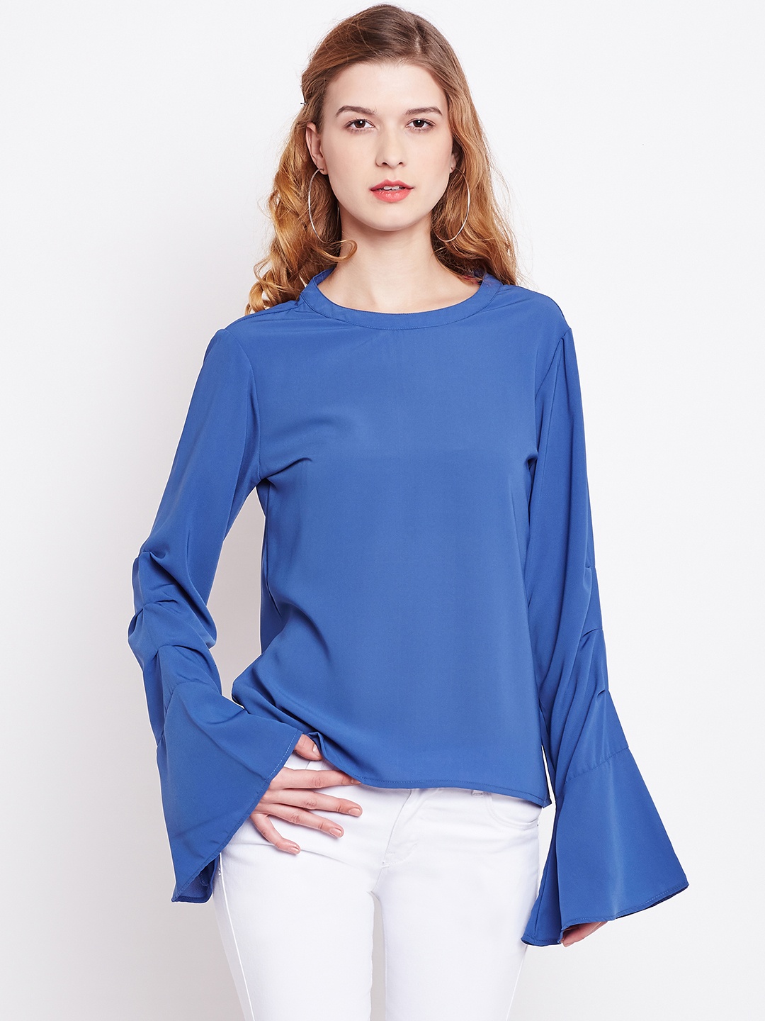 

Marie Claire Women Blue Solid Top