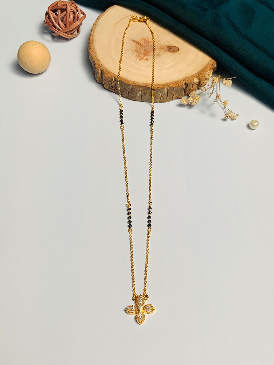 

ABDESIGNS Gold Plated & AD Studded Mangalsutra