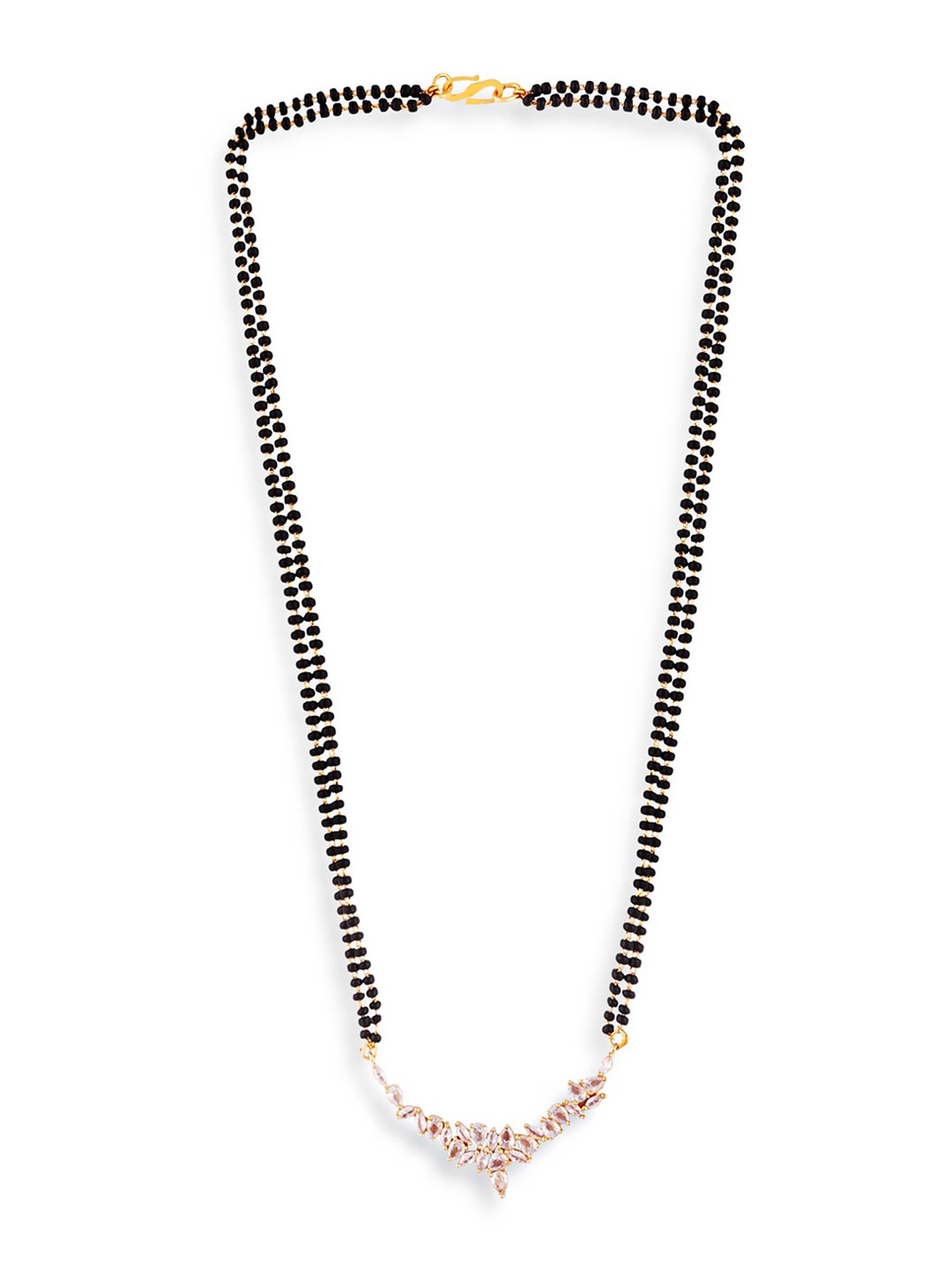 

ABDESIGNS Gold Plated AD Studded & Beaded Mangalsutra