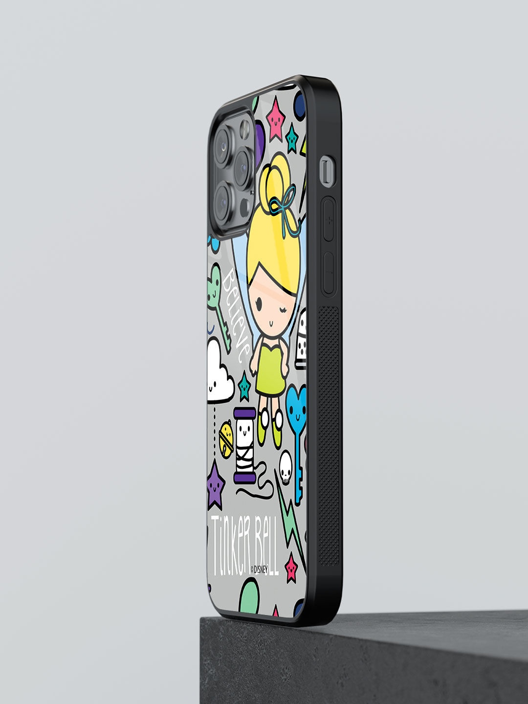 

macmerise Tinker World Design iPhone 12 Pro Max Glass Back case, Black