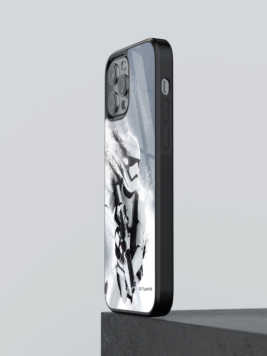 

macmerise Trooper Storm Design Glass iPhone 12 Pro Max Back case, Grey