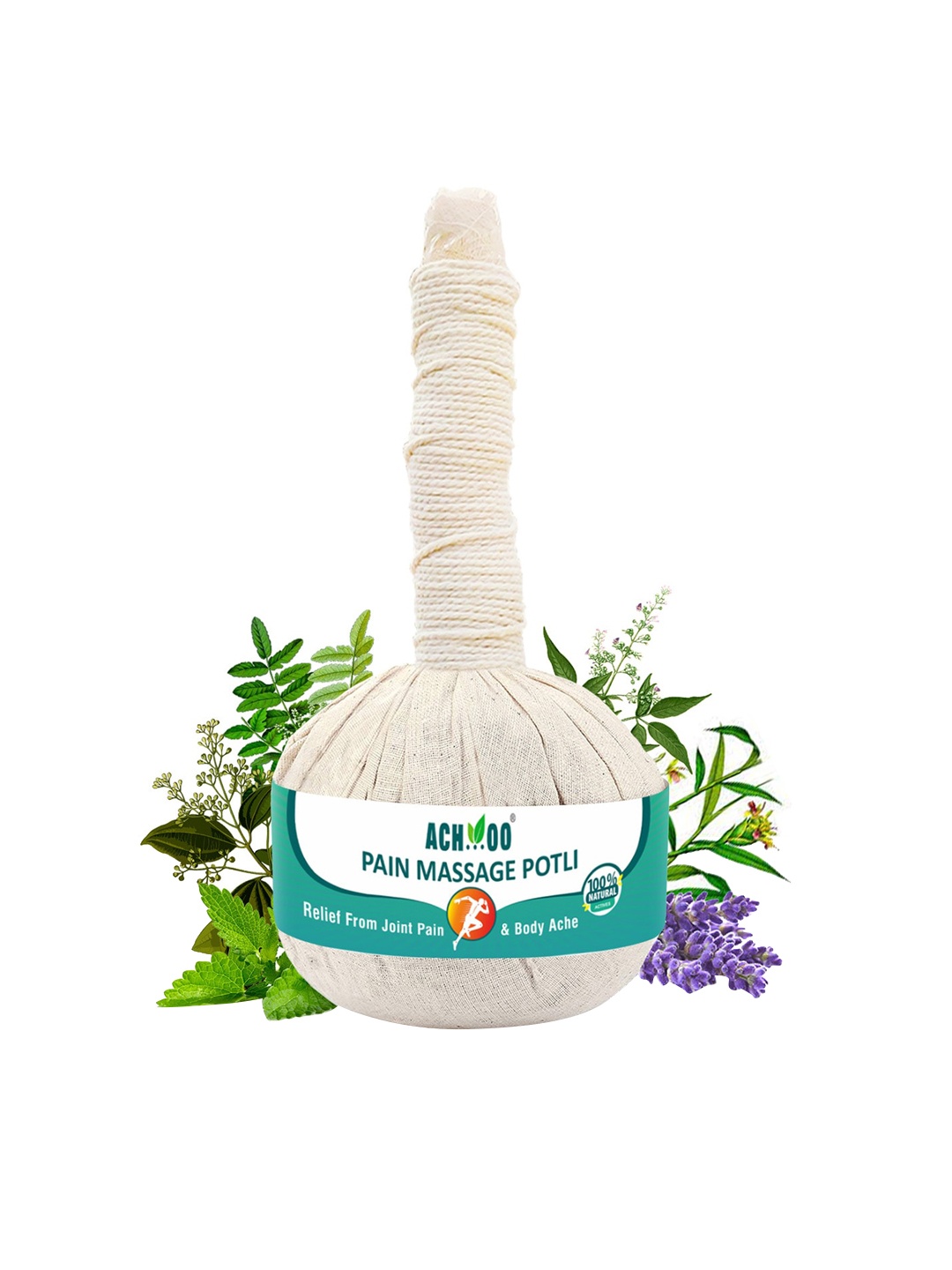 

Achoo Pain Relief Massage Potli for Joint & Muscle Pain - 100 g, Green