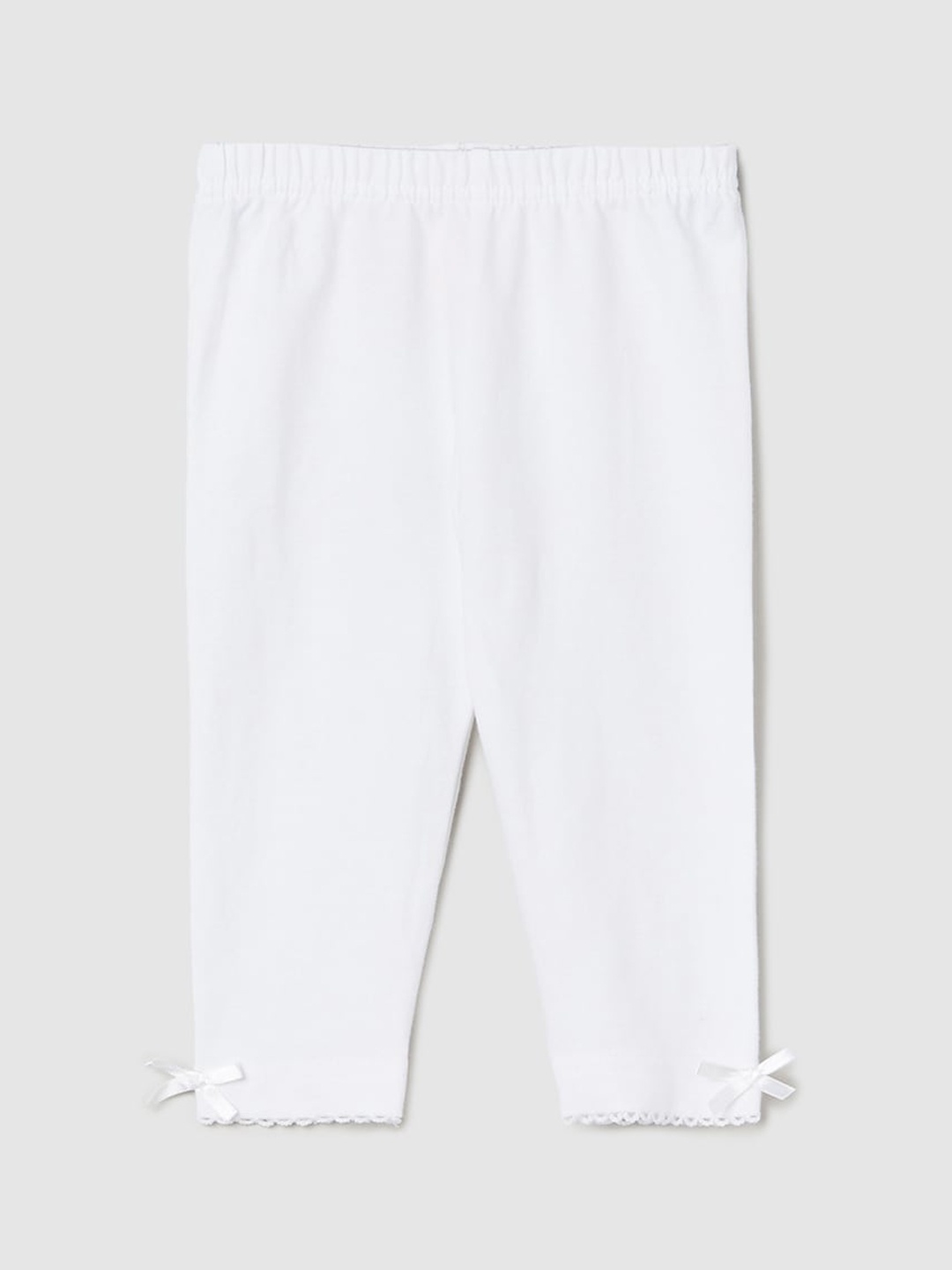 

max Infant Girls Ankle Length Leggings, White