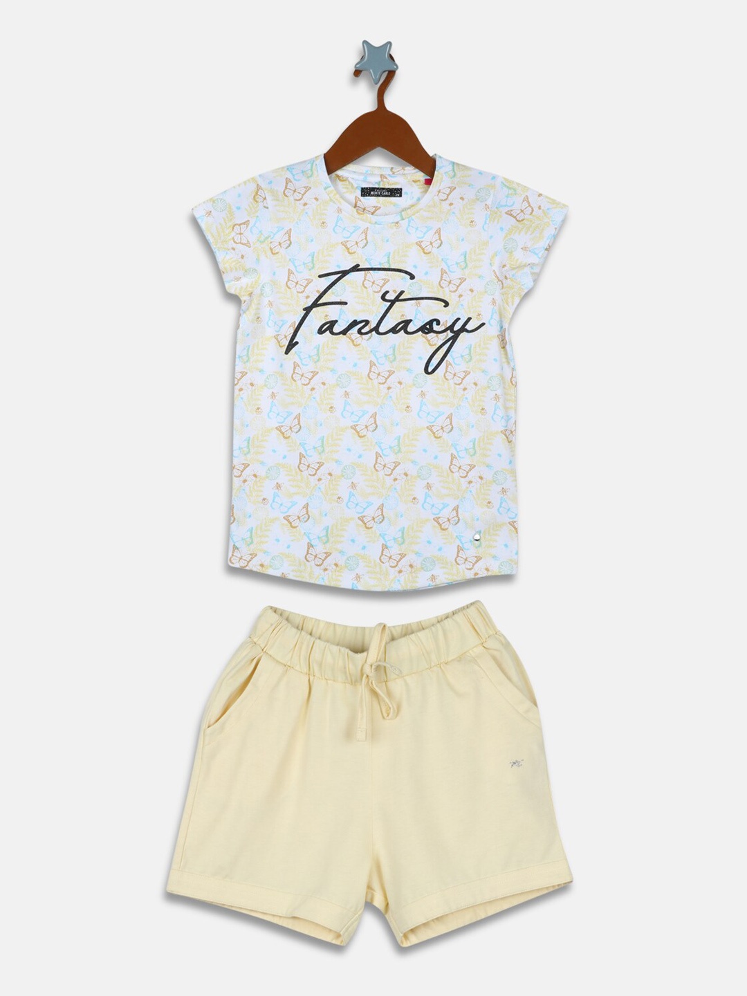 

Monte Carlo Girls Printed T-shirt with Shorts, White