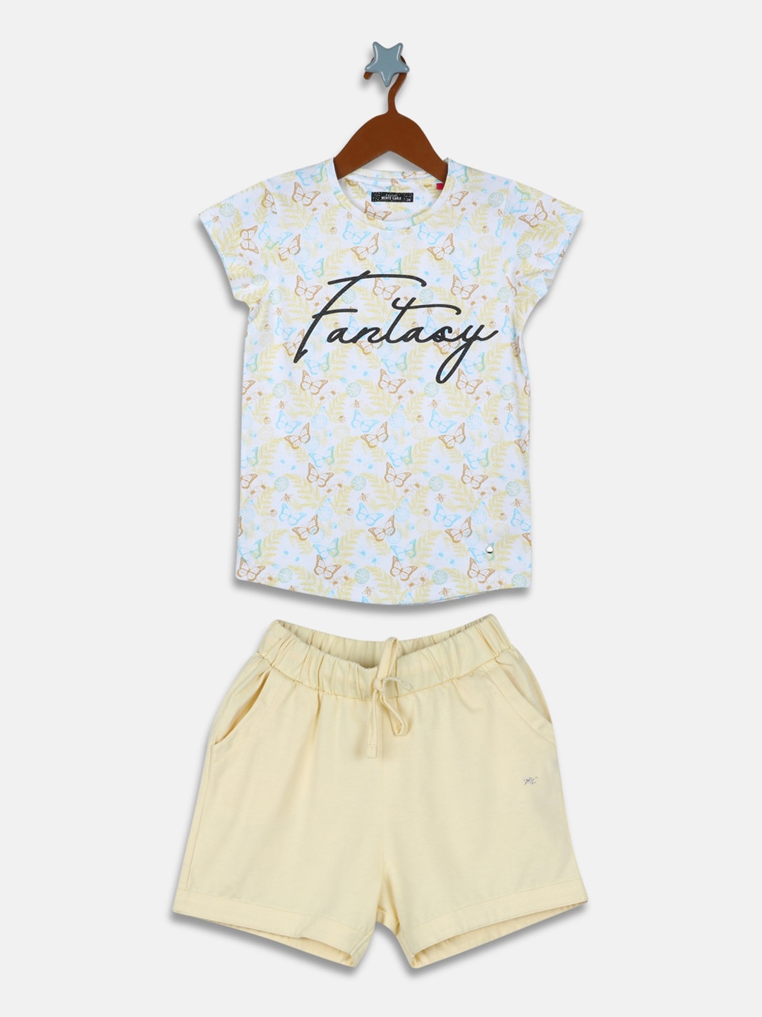 

Monte Carlo Girls Printed T-shirt with Shorts, White