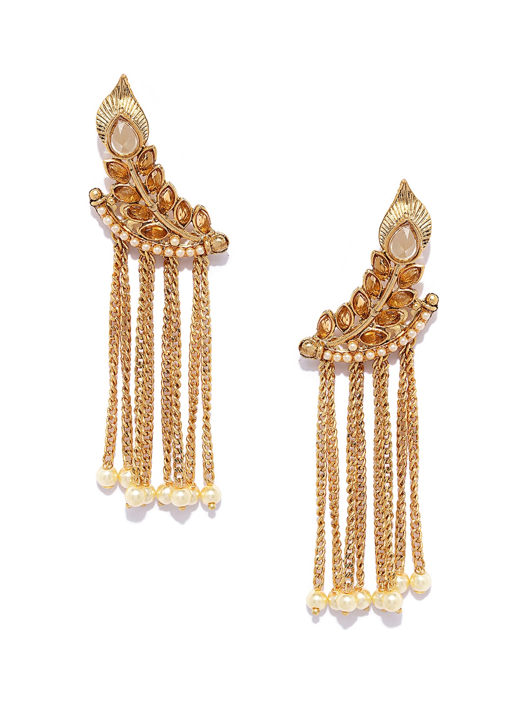 

Shining Diva Gold-Toned Classic Drop Earrings