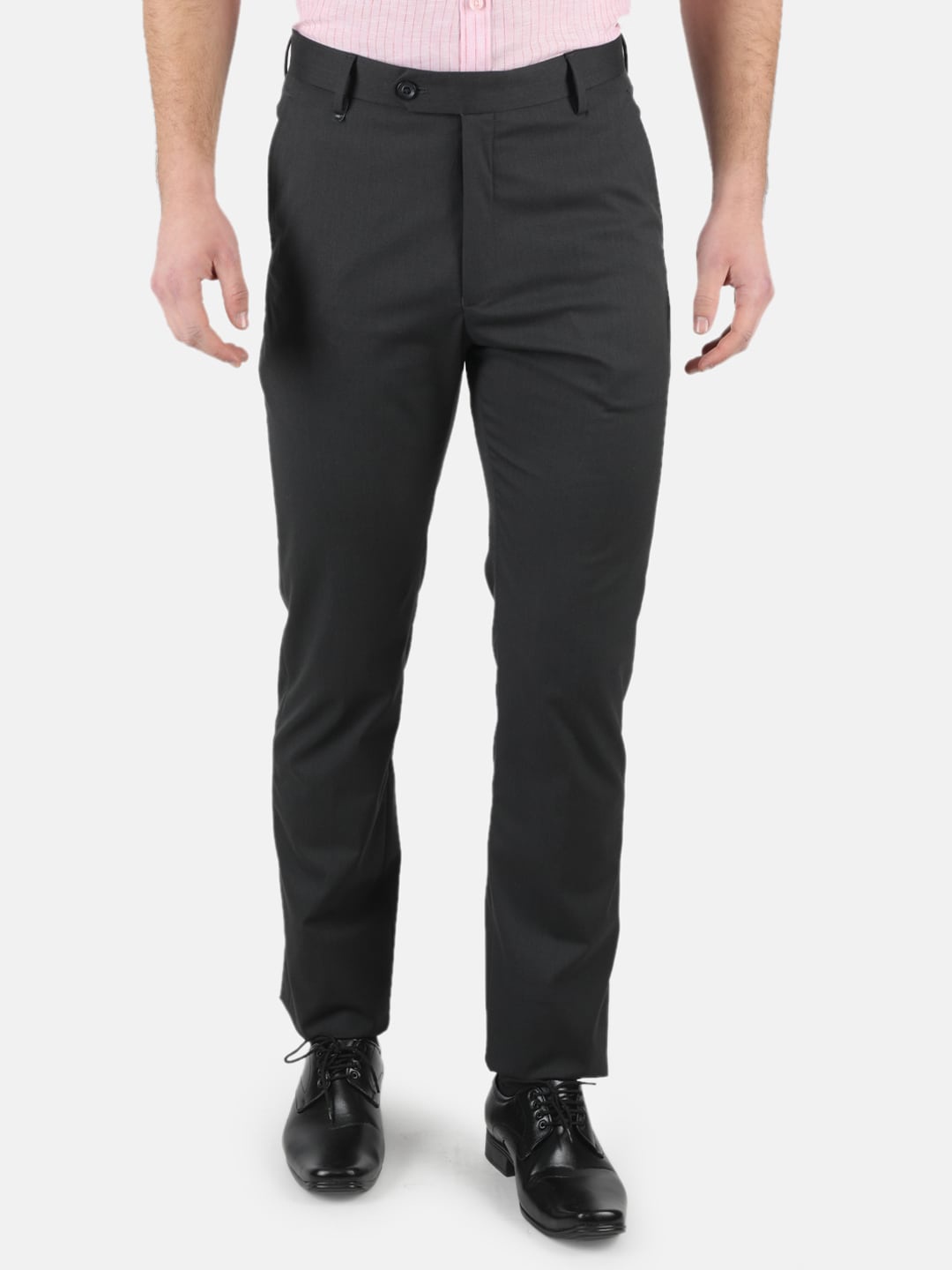 

Monte Carlo Men Mid Rise Formal Trousers, Grey