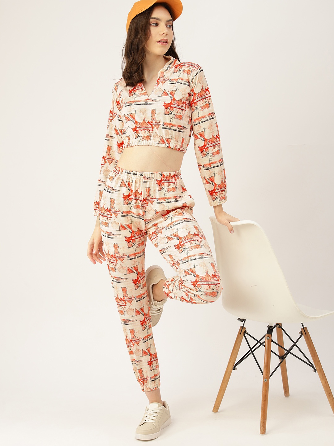 

DressBerry Women Printed Top with Joggers, Multi