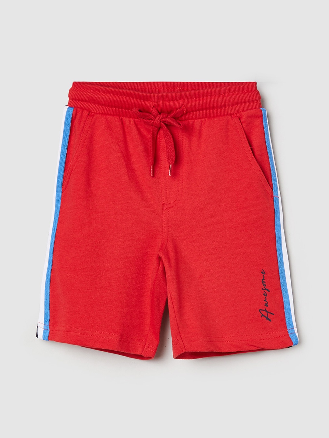 

max Boys Mid-Rise Pure Cotton Shorts, Red