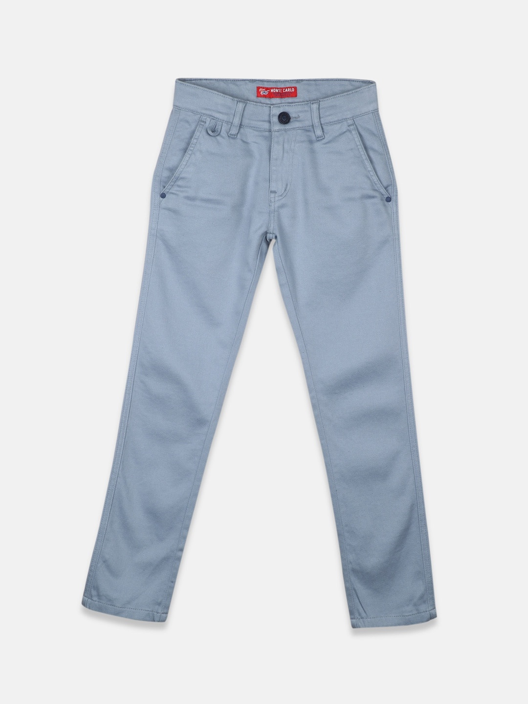 

Monte Carlo Boys Mid Rise Cotton Chinos Trousers, Blue